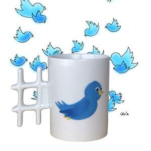 Thumbsup Twitter Hashtag Tweet Coffee Tea Social Media Novelty Mug Cup